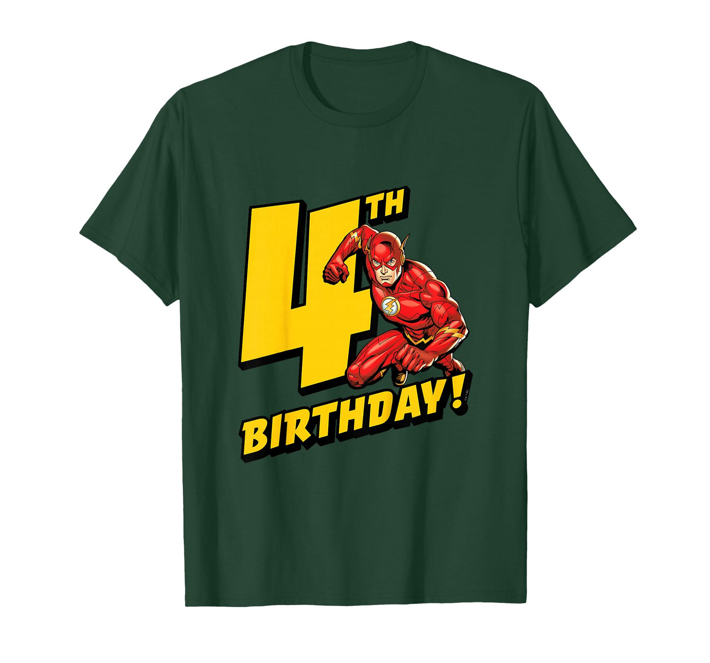Kids The Flash 4th Birthday T-Shirt