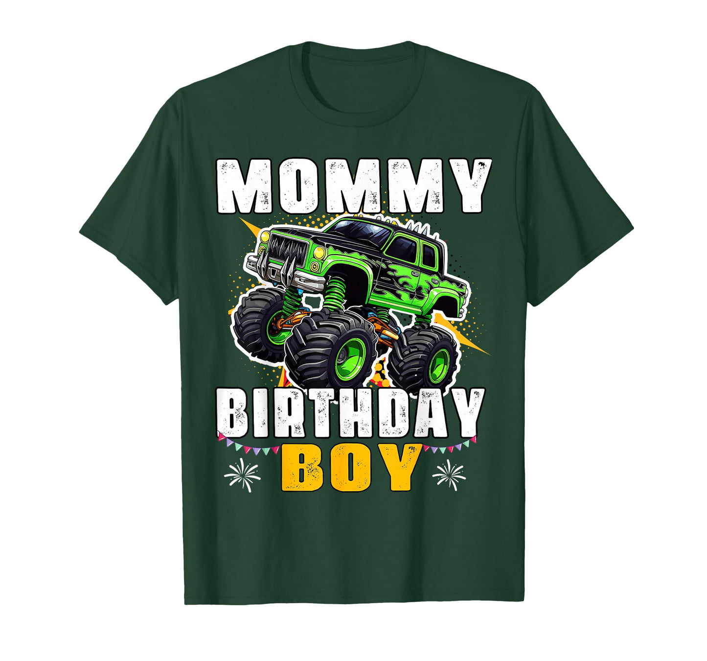 Mommy of The Birthday Boy Monster Truck Mom Family Matching T-Shirt
