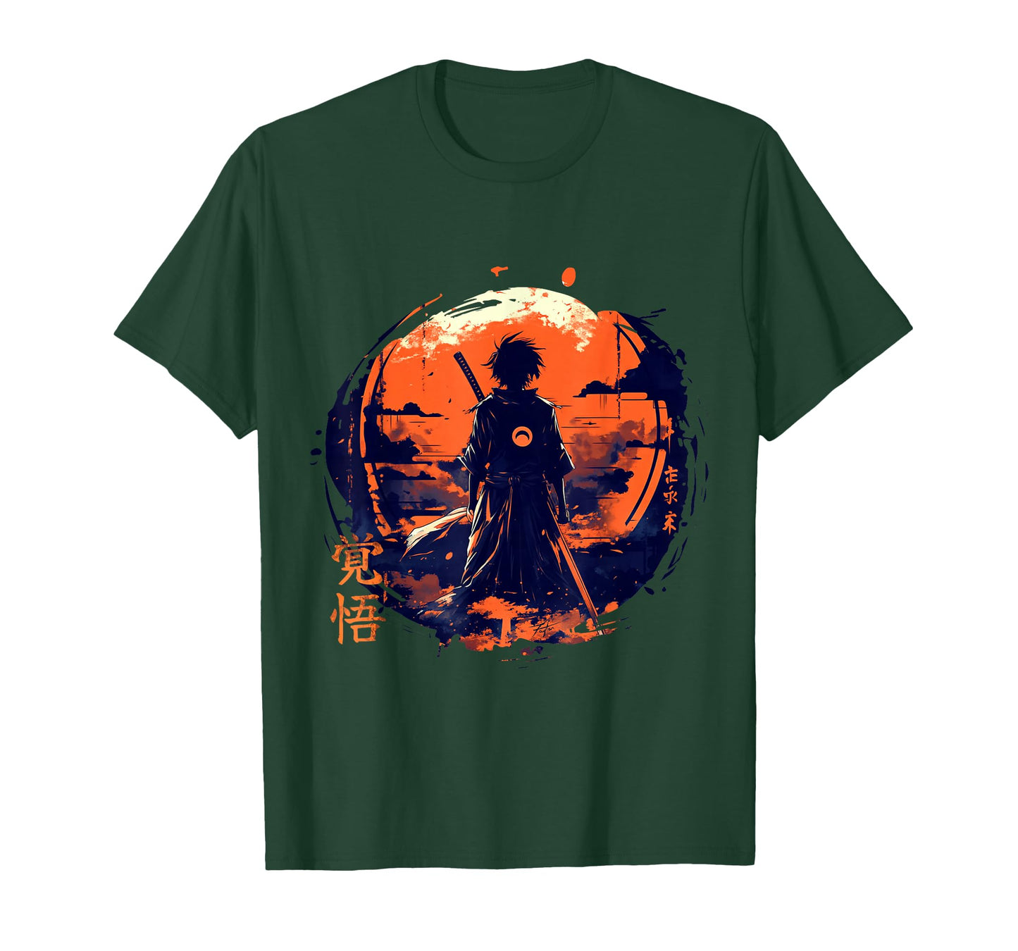 Japanese Anime Samurai Aesthetic in vaporwave harajuku style T-Shirt