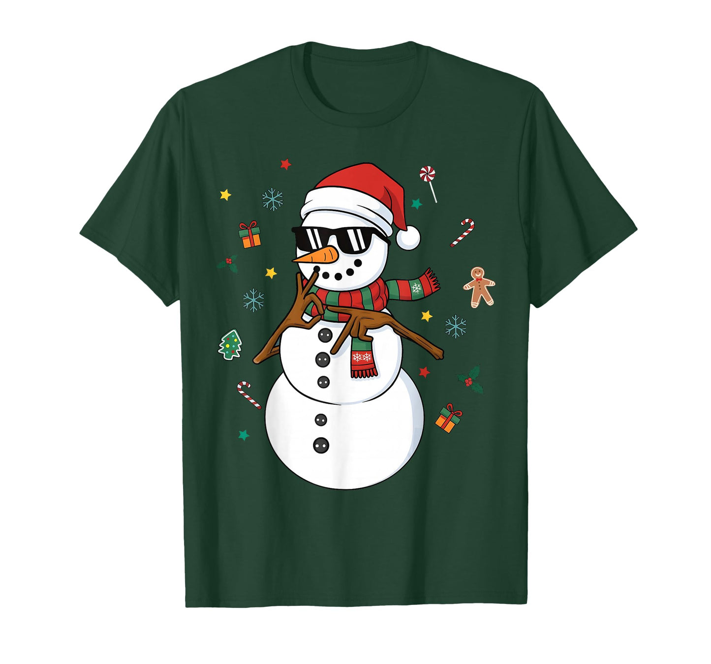 Snowman Six Seven Meme Christmas Pajamas 6 and 7 Funny 67 T-Shirt