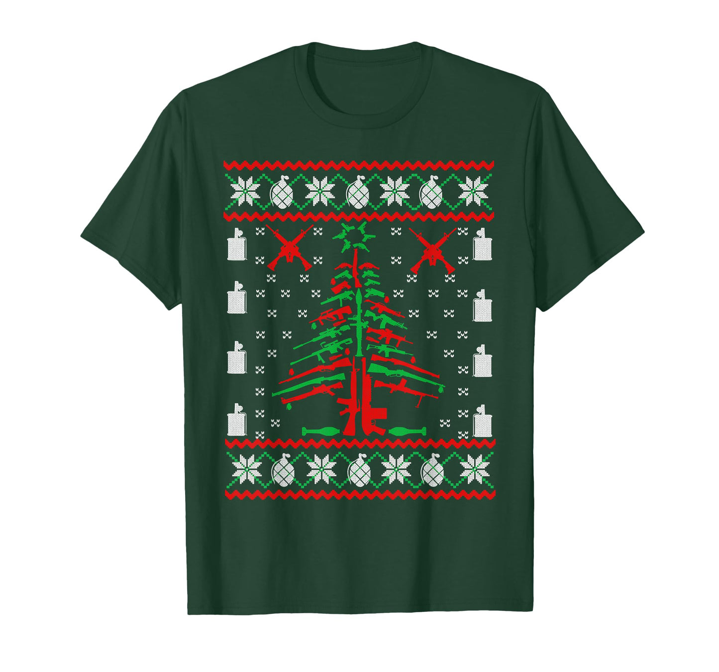 Weapon Gun Rifle Christmas Tree for Weapon Fools & Patriots T-Shirt