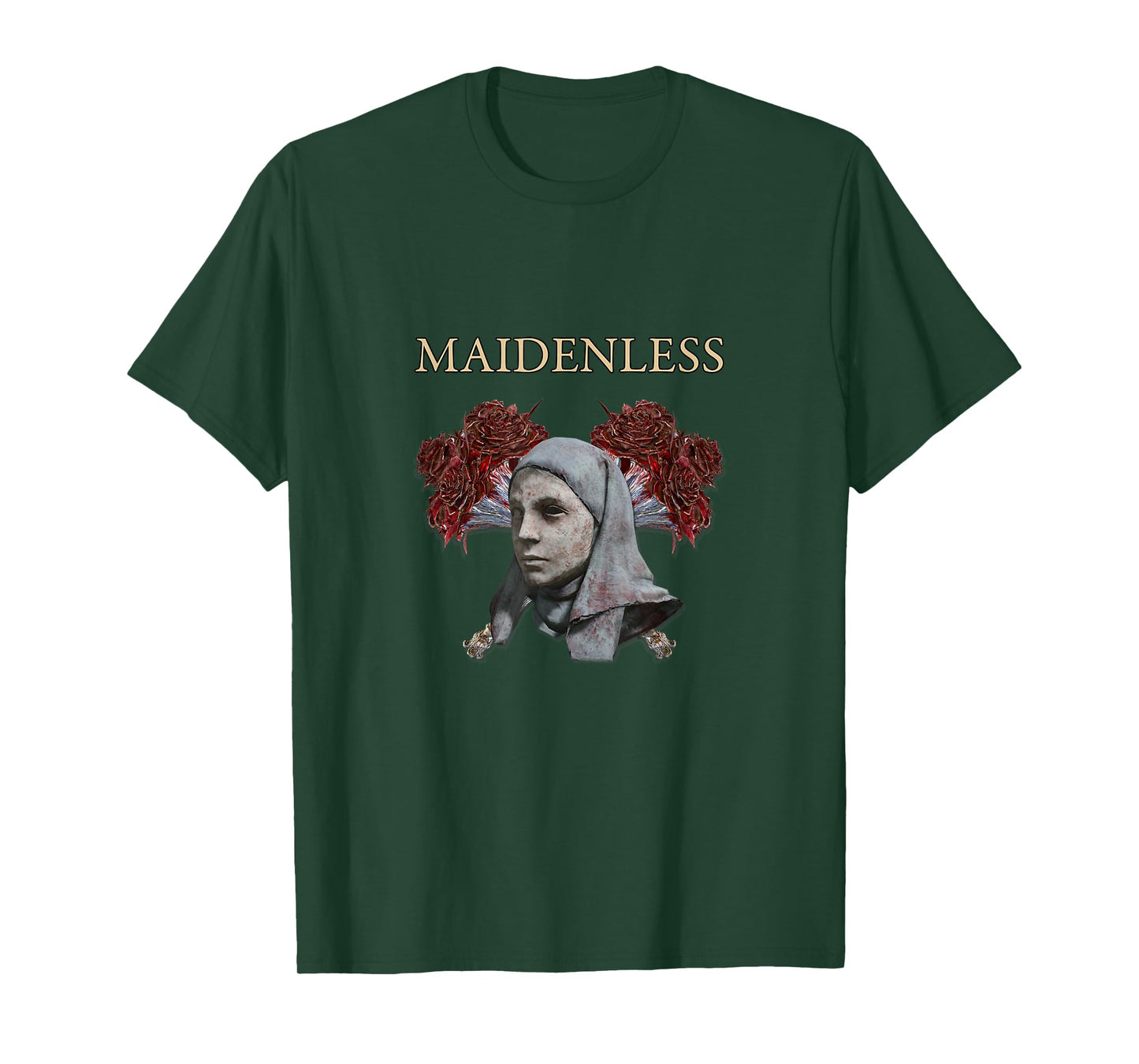 SoulsGang Maidenless Black Elden Ring Meme T-Shirt, Women's Classic Fit, Small, Short Sleeve