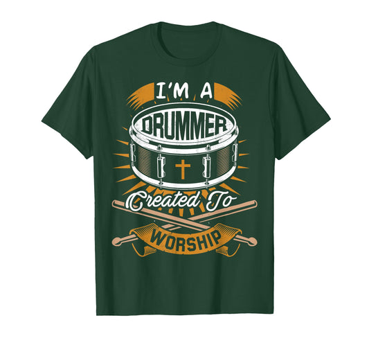 Christian Drummer Gift Idea for Drummers Who Rock God T-Shirt