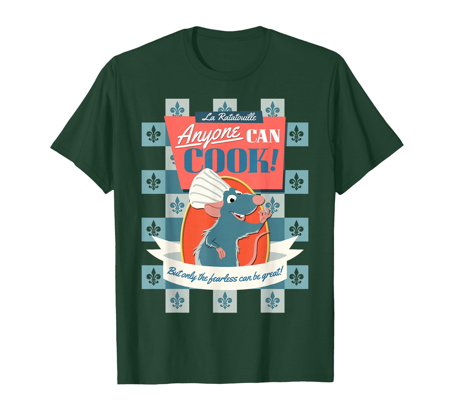Disney Pixar Ratatouille Remy Anyone Can Cook Poster T-Shirt Small