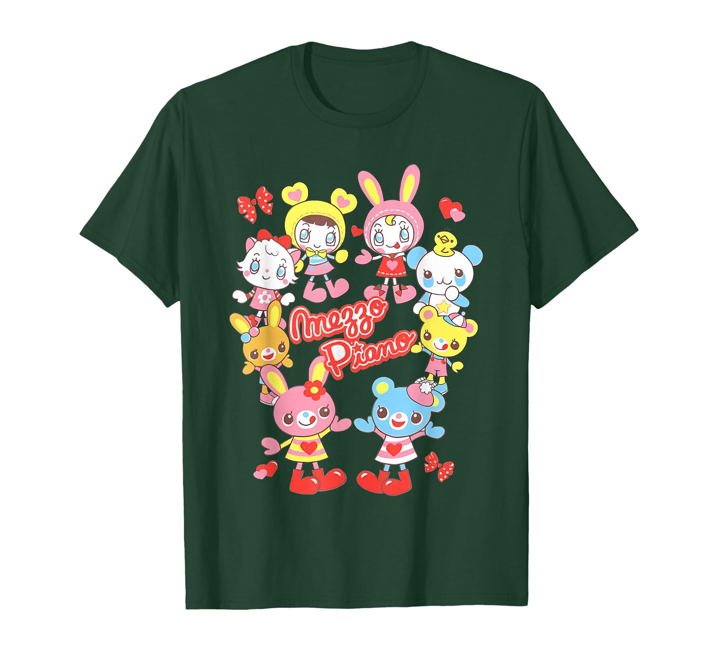 Kawaii Cutecore Mezzo Piano Jojifuku Fashioned T-Shirt