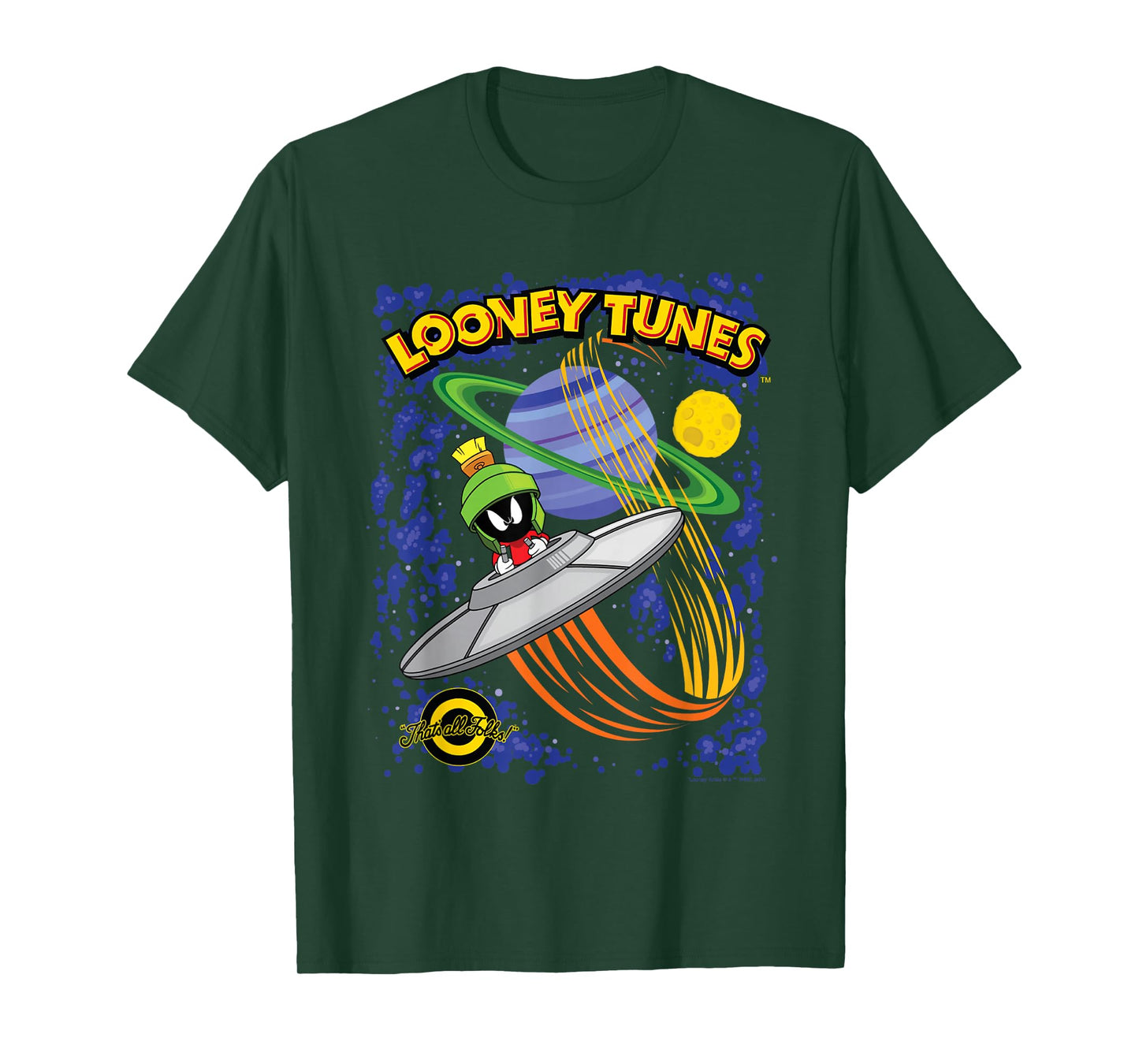 Looney Tunes Marvin The Martian That's All Folks! T-Shirt