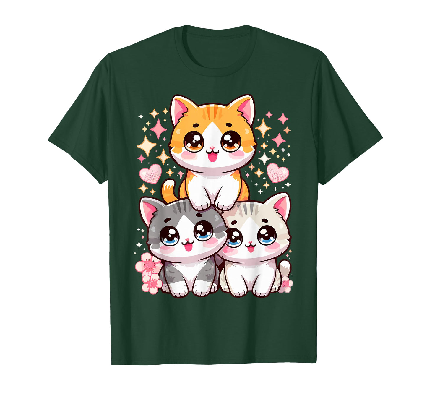 Cute Cats Anime Kawaii Kitty Cat T-Shirt