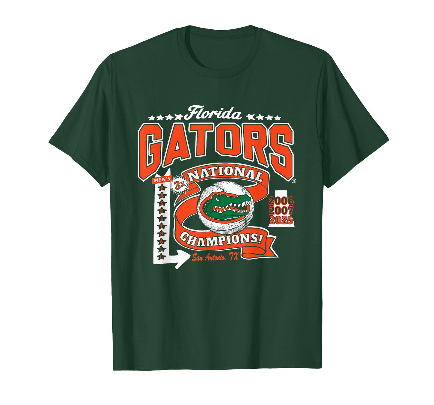 Florida Gators National Champs 2025 Men's Basketball Stars T-Shirt