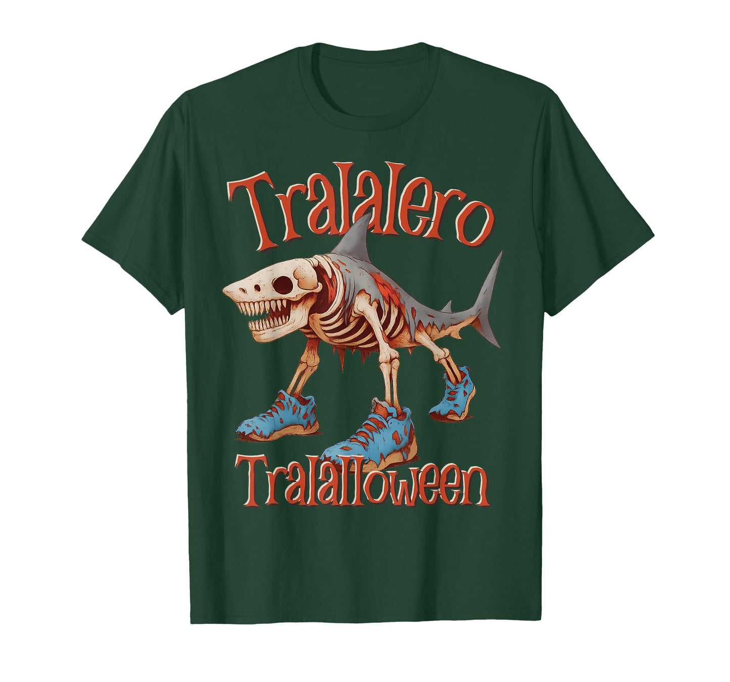Tralalero Tralalloween Shark Italian Brainrot Halloween T-Shirt