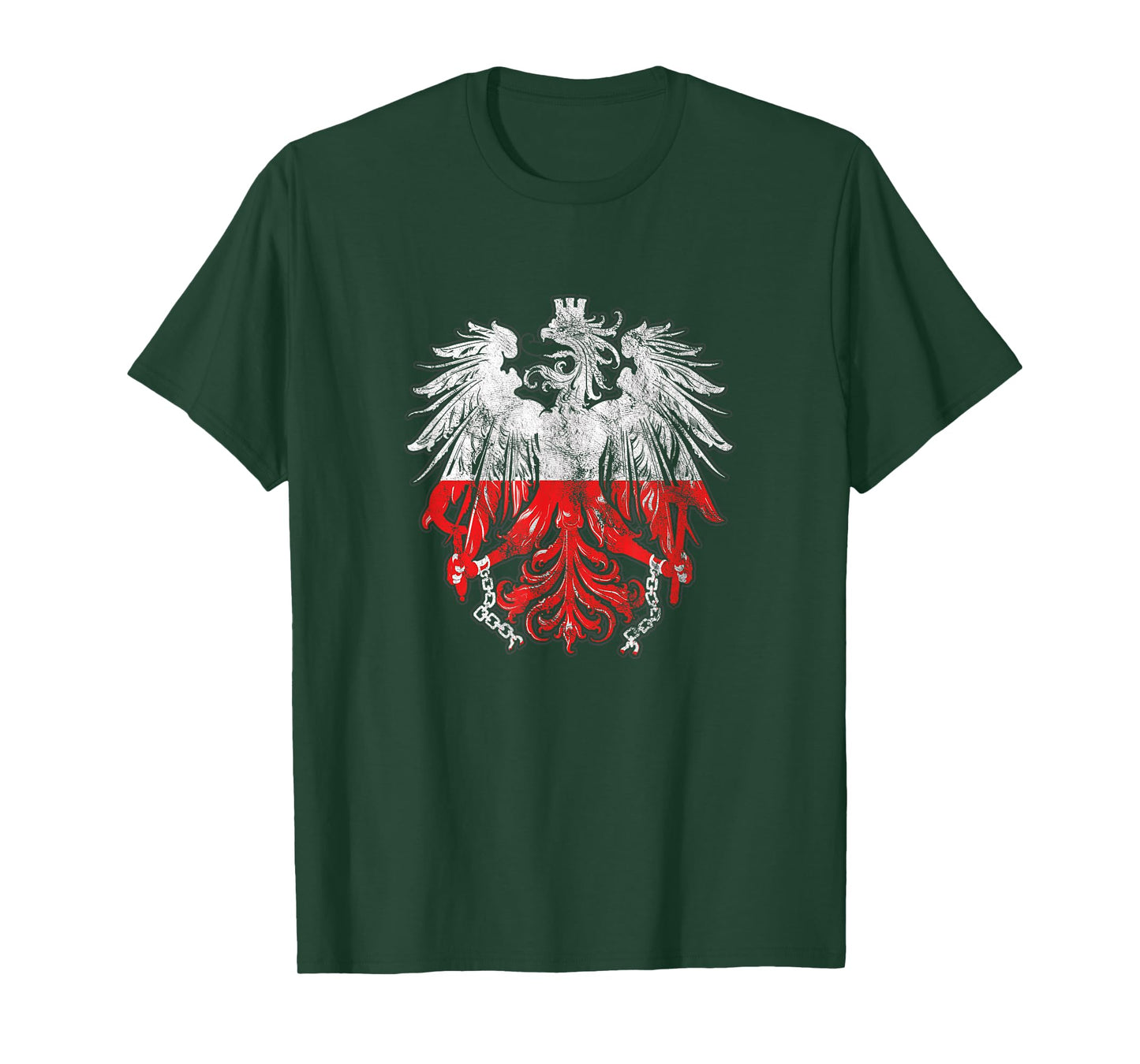 Patriotic Polish Heritage Roots Poland Eagle Badge T-Shirt