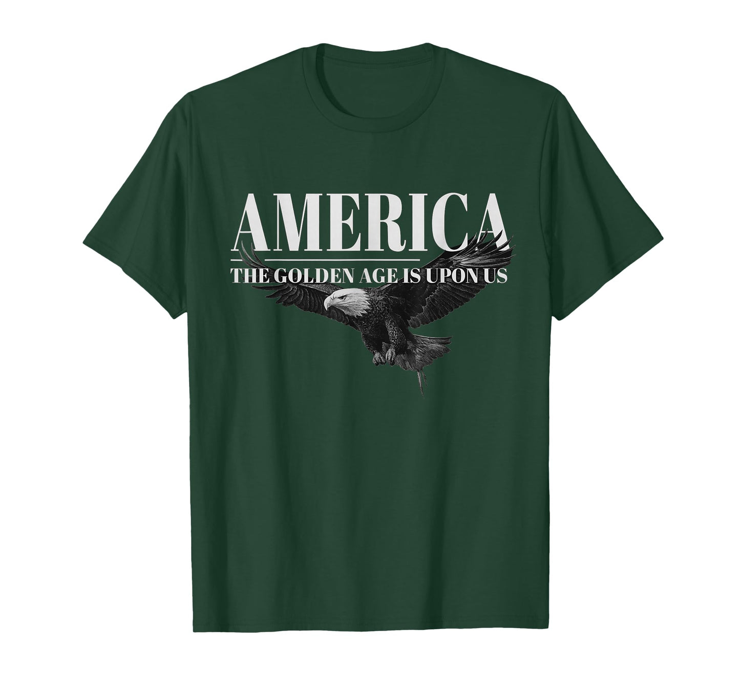 America Golden Age Patriotic Bald Eagle Design T-Shirt