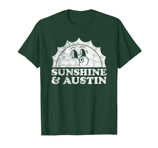 Sunshine and Austin TX Texas Retro Vintage Sun T-Shirt
