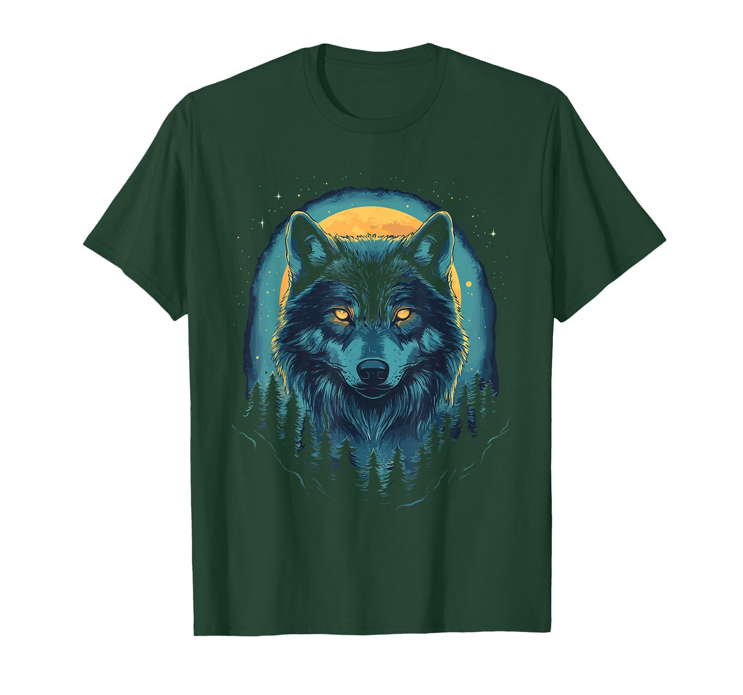 Wolf Hunting Ground, ICY Moon, Forest, Galaxy T-Shirt