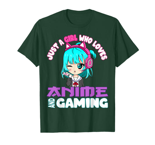 Just a Girl who loves Anime and Gaming chibi Video Games T-Shirt