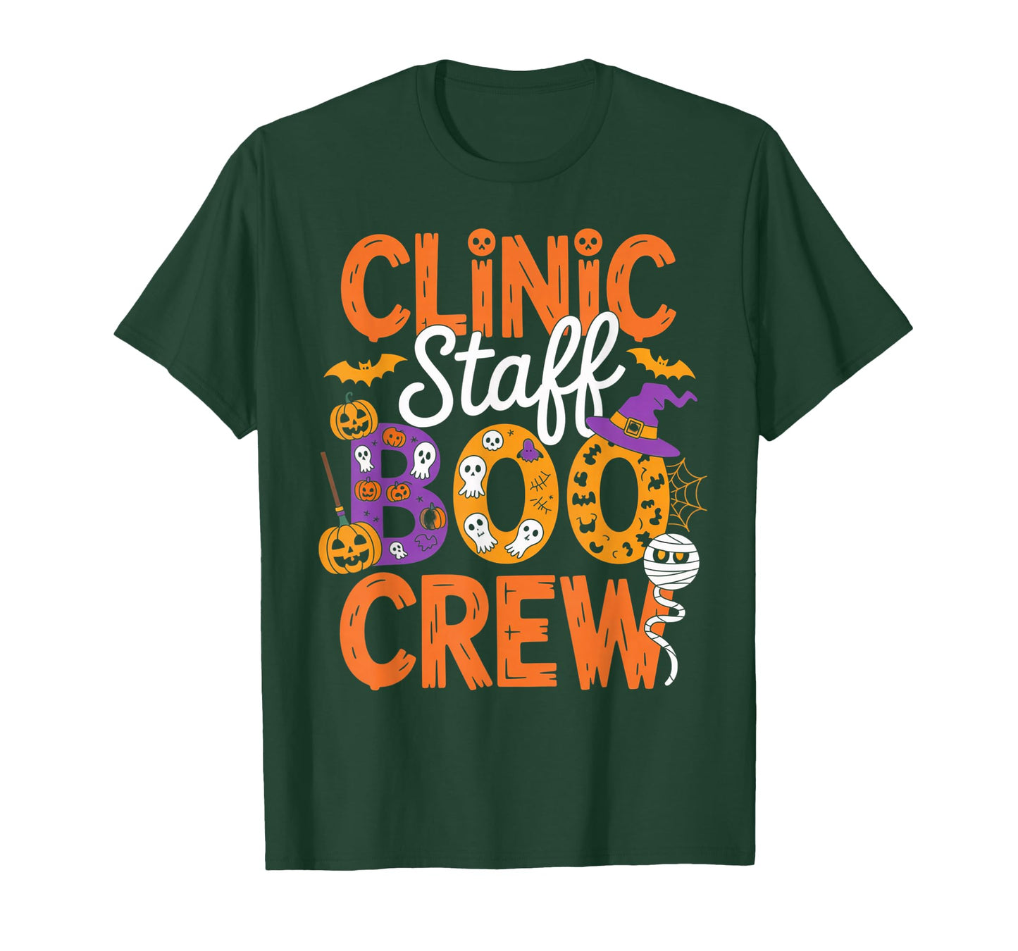 Clinic Staff Boo Crew Halloween Group Outfit for Healthcare T-Shirt