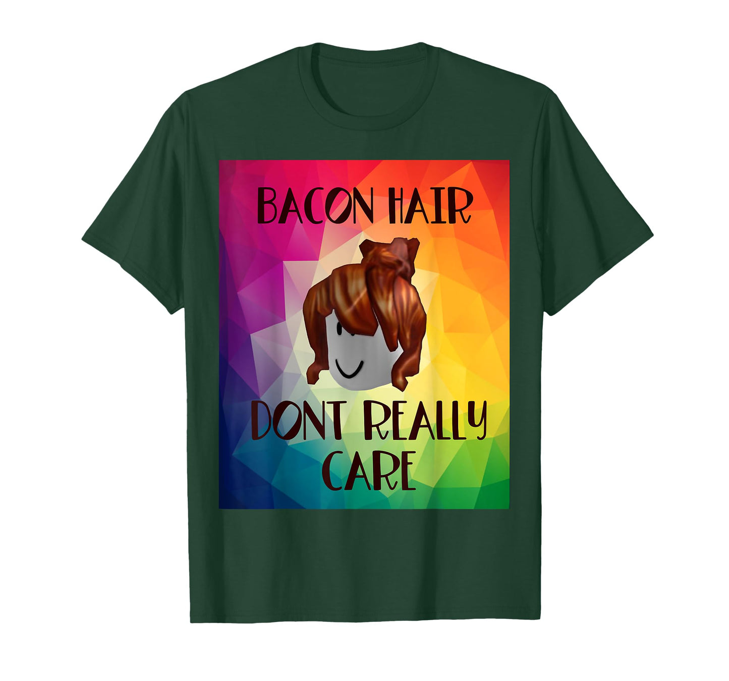 Funny bacon hair don’t really care design for girl gamers T-Shirt
