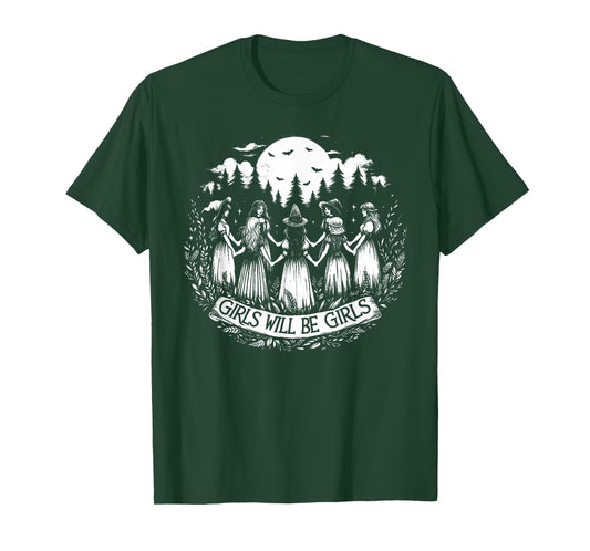 Witch Witches Halloween Girl Will Be Girls Spooky Season T-Shirt