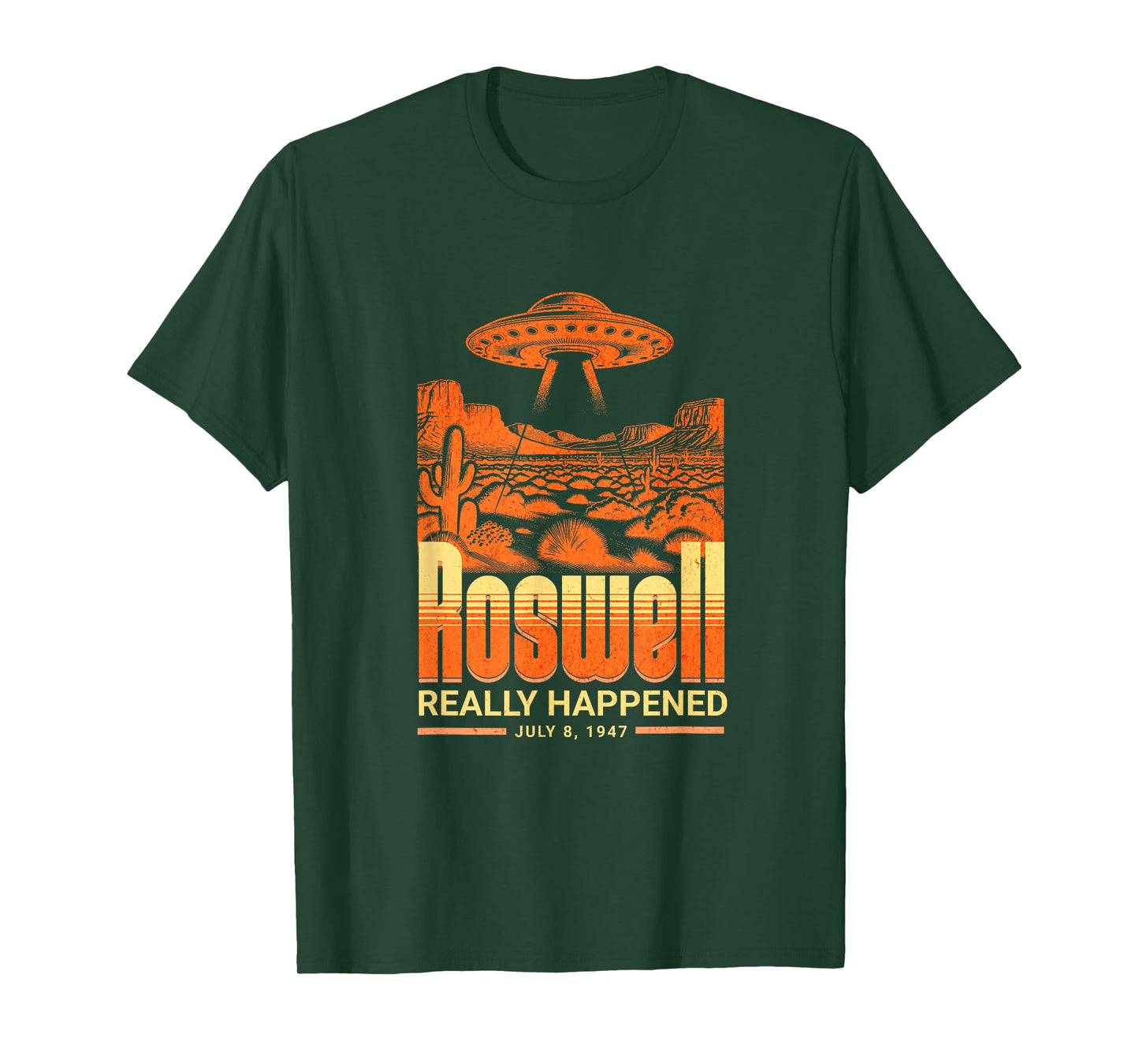 Roswell Really Happened July 8 1947 Funny Alien UFO T-Shirt
