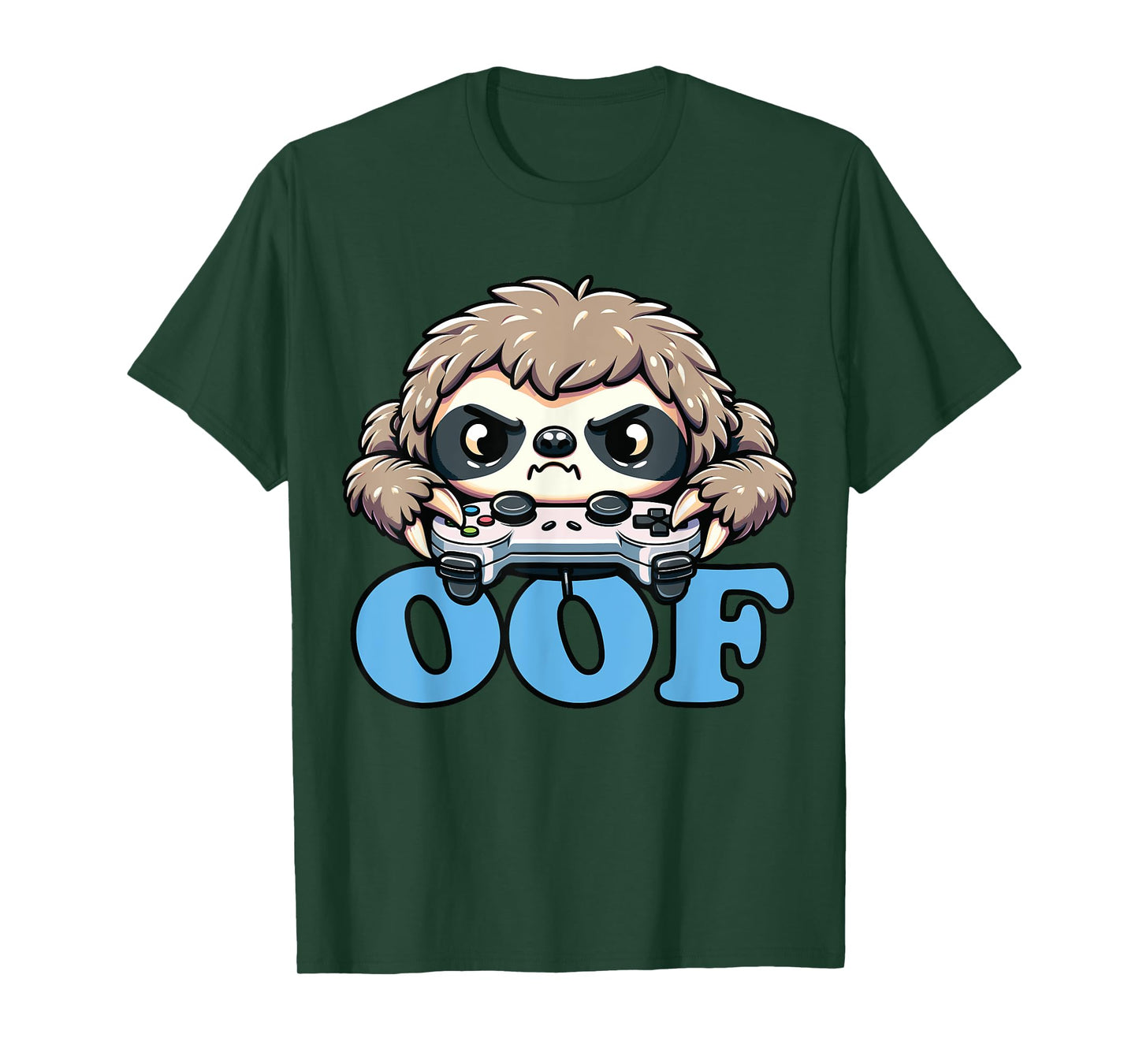 Oof Gamer Meme, Anime Gamer Sloth Oof T-Shirt
