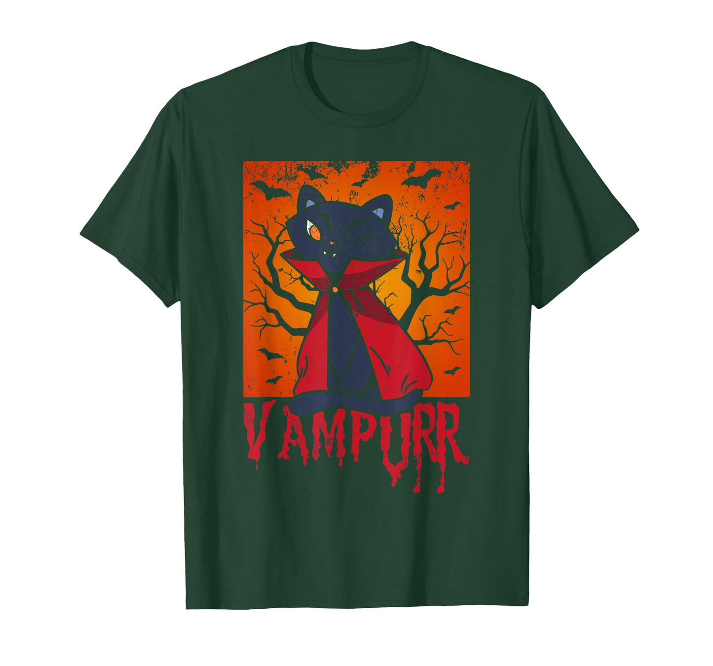 Vampurr Vampire Costume Cat Lover Kitten Halloween T-Shirt