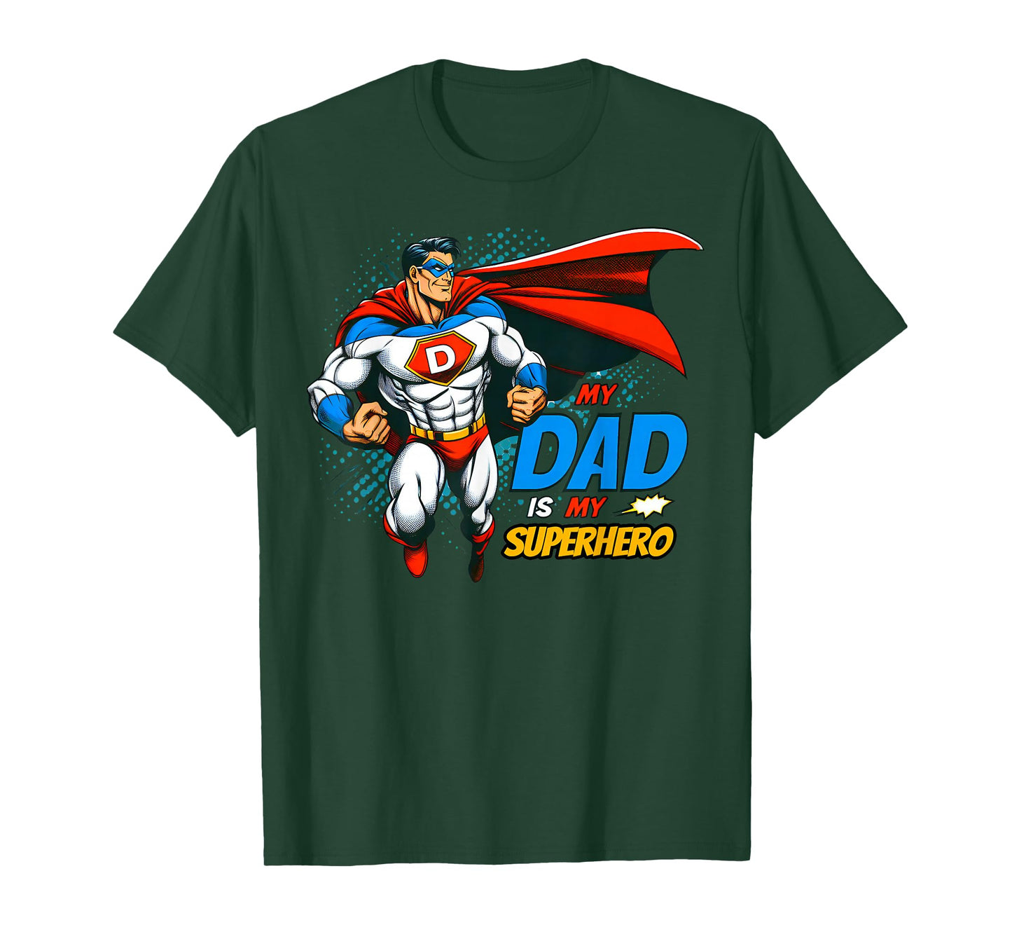 My Dad Is My Superhero Kids Cool Father's Day Comic Lover T-Shirt
