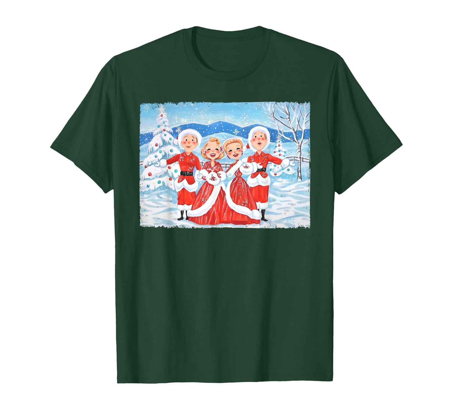 Sisters White Xmas Merry Christmas Xmas Snow Family Holiday T-Shirt