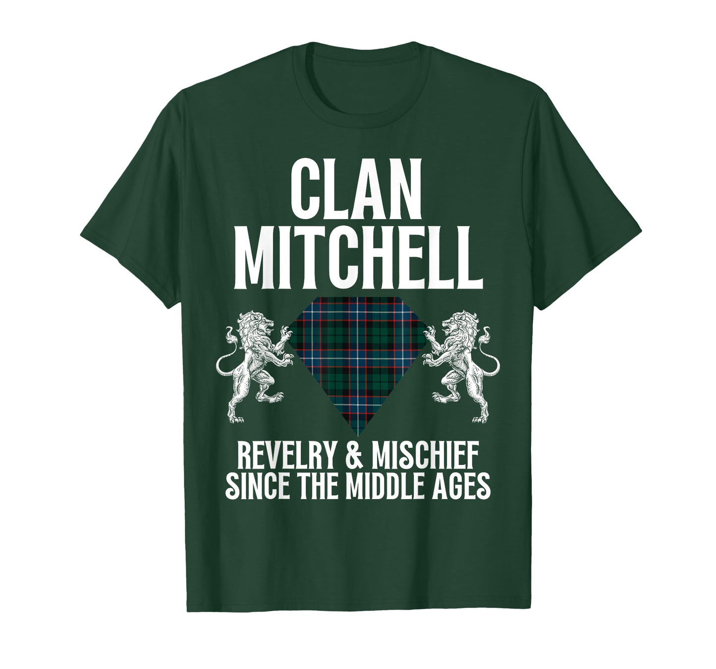 Mitchell Clan Scottish Name Coat Of Arms Tartan Family Party T-Shirt
