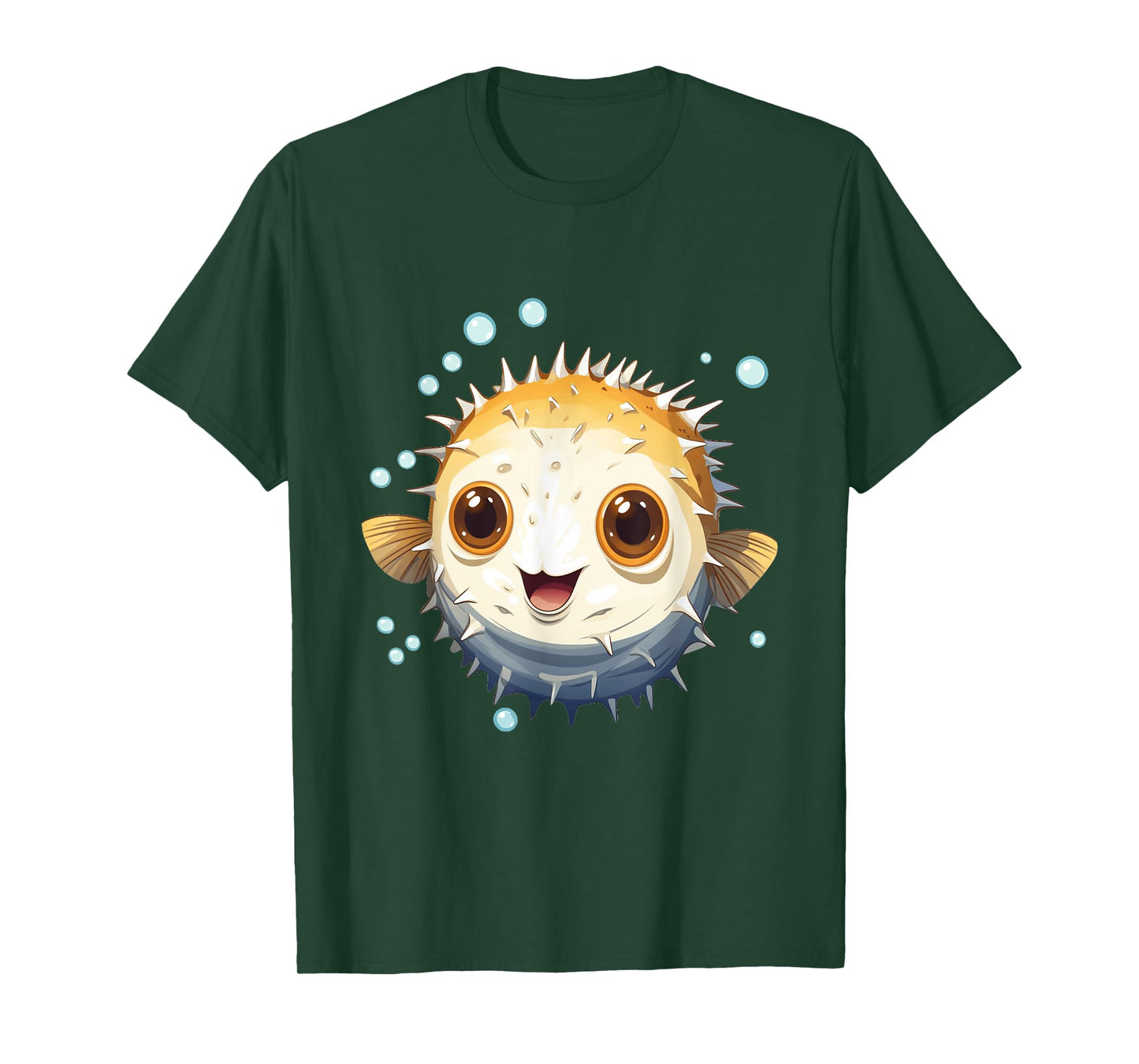Cute Blowfish Easy Halloween Puffer Fish Costume Pufferfish T-Shirt