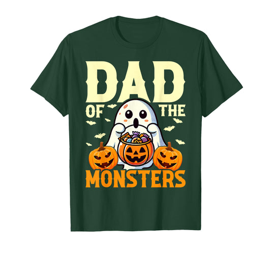 Halloween Dad Of Monsters Funny Family Costume Papa Daddy T-Shirt