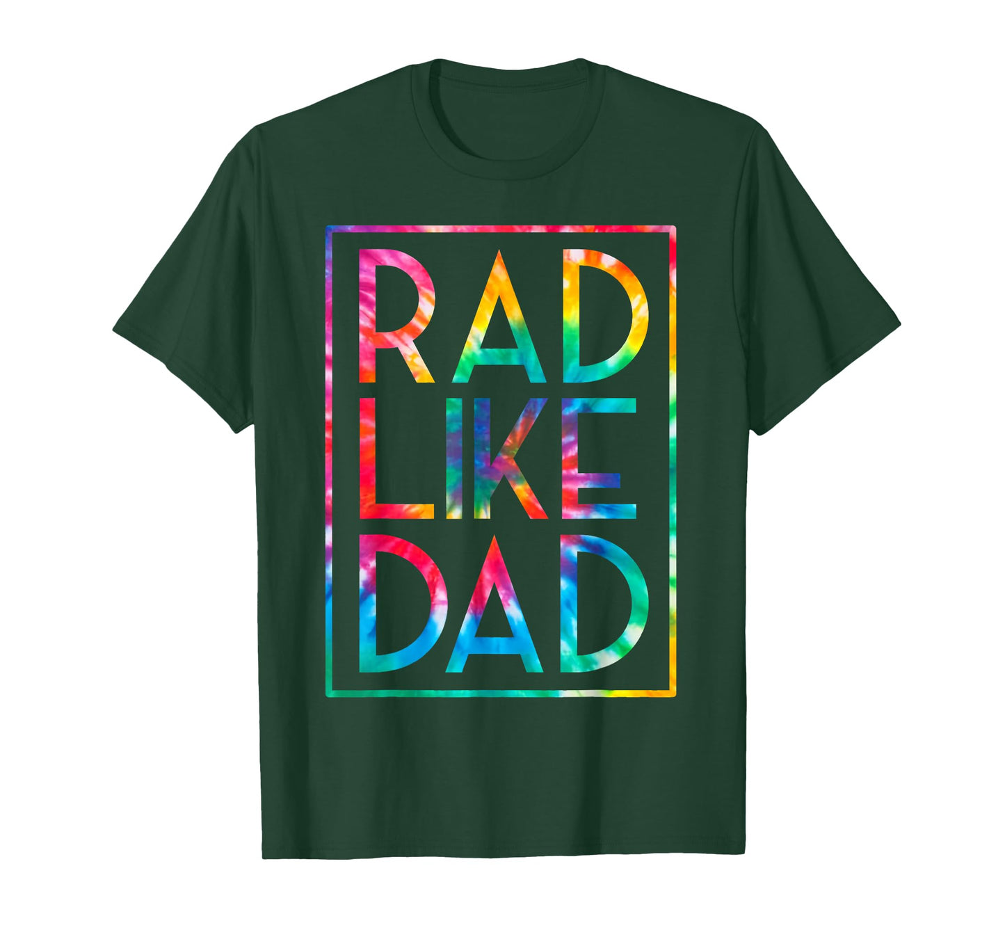 Kids Rad Like Dad Tie Dye Funny Fathers Day Toddler Boy Girl T-Shirt