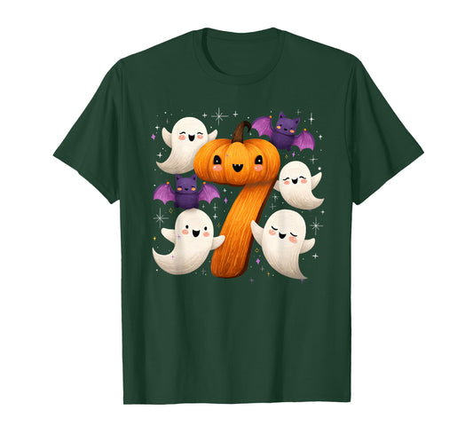 Six Seven Ghost Pumpkin Halloween Gen Z Alpha Meme Matching T-Shirt