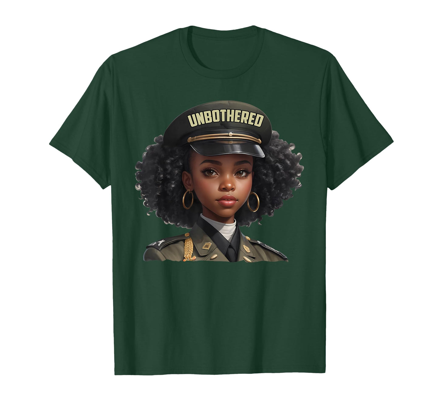 Melanin Unbothered Black Woman Locs Camo Black History Month T-Shirt