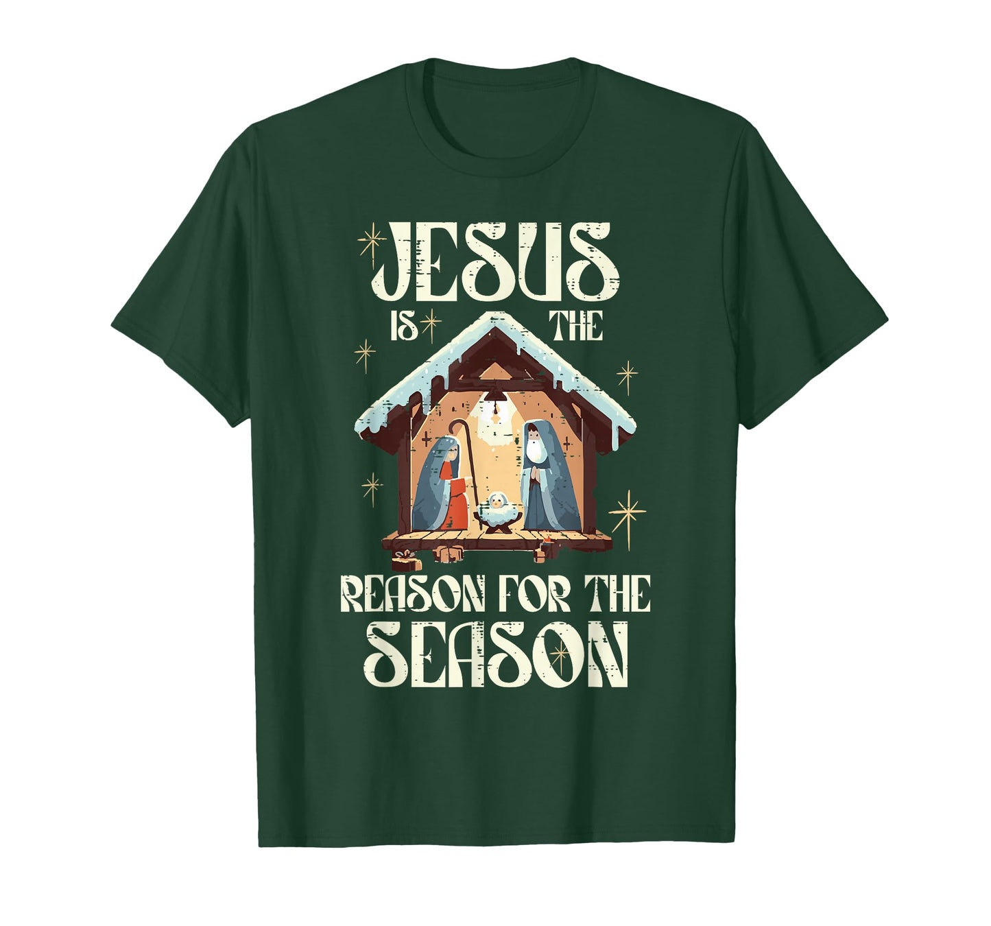 Christmas Nativity Jesus Reason Season Xmas Women Men Kids T-Shirt