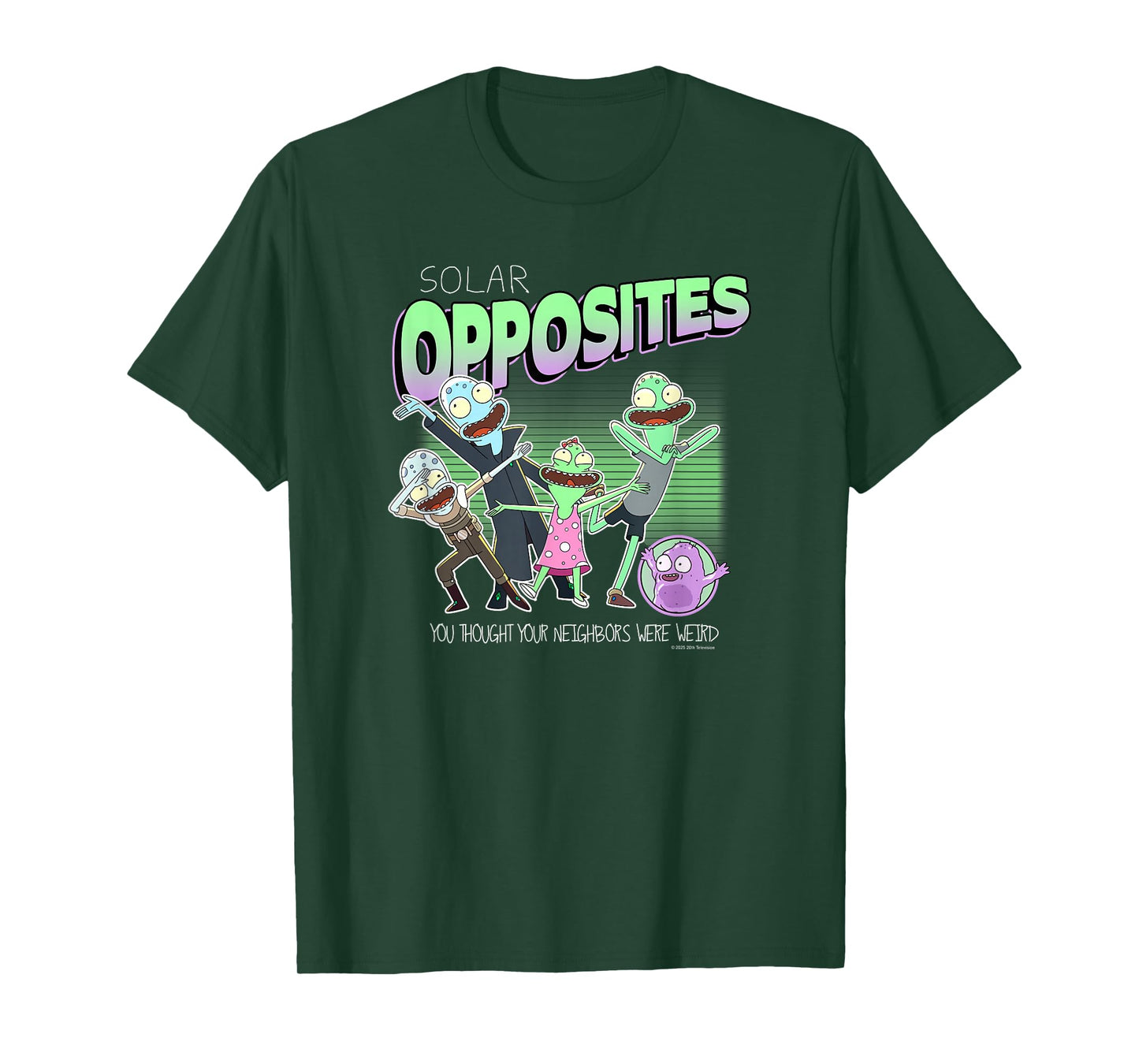 Solar Opposites Character Group Weird Neighbors Cartoon T-Shirt