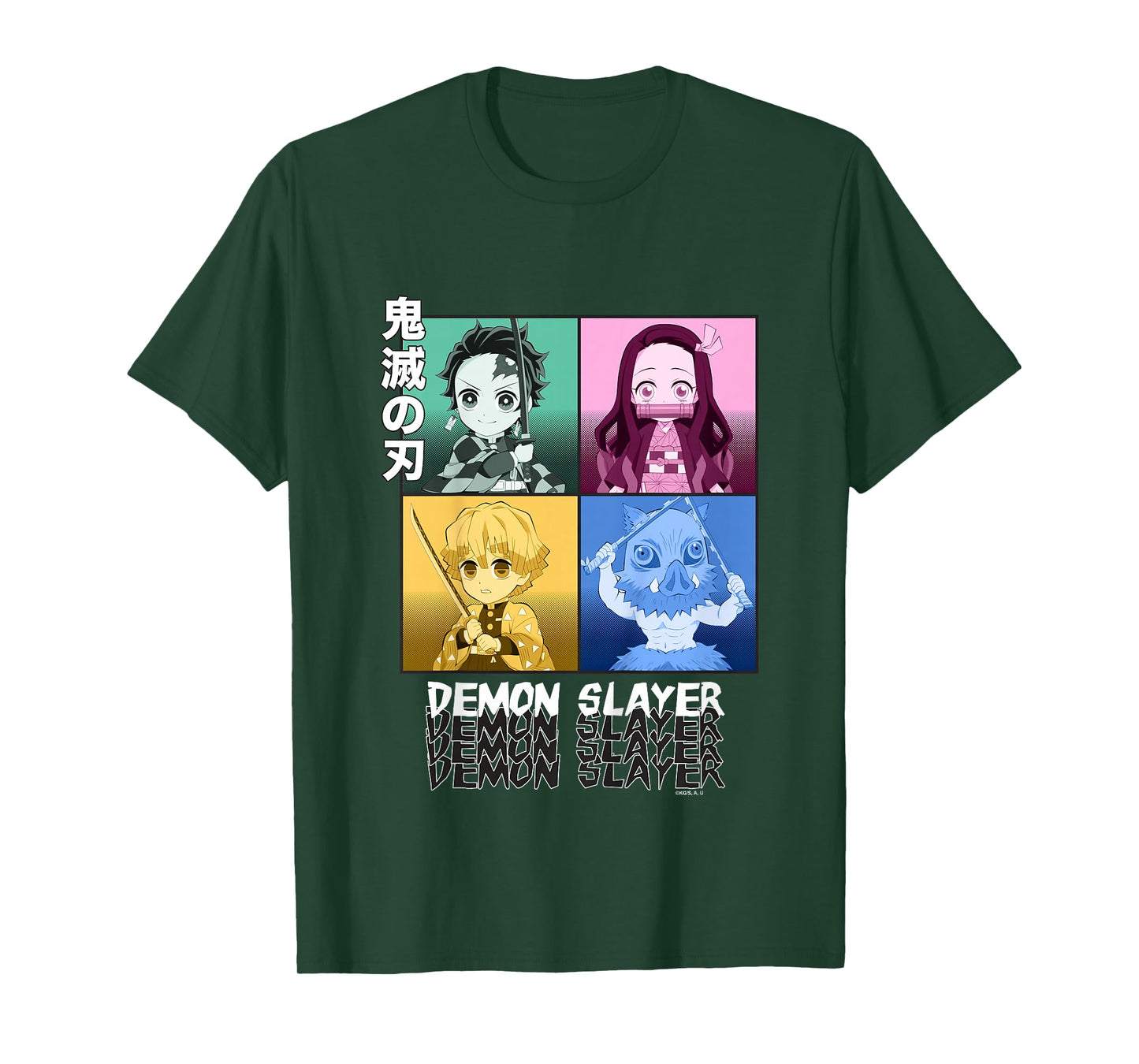 Kids Demon Slayer: Kimetsu no Yaiba Pop Art Chibi T-Shirt