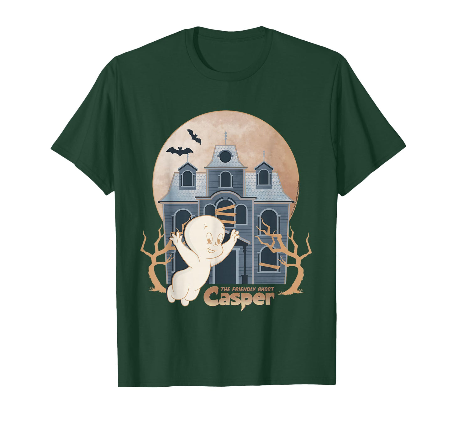 Casper The Friendly Ghost Haunted House Glow T-Shirt