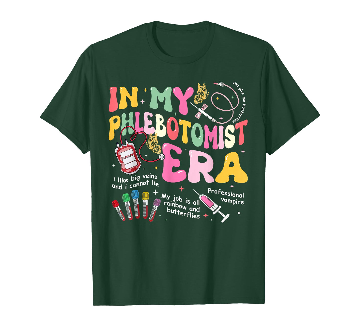 Groovy in My Phlebotomist Era Phlebotomy Tech Phleb Nurse T-Shirt
