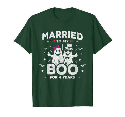 4th Wedding Anniversary October Wedding - 4th Anniversary T-Shirt