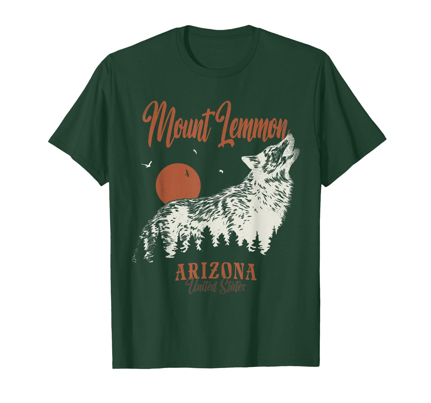 Vintage Mount Lemmon Mountains Arizona Forest Wolf T-Shirt