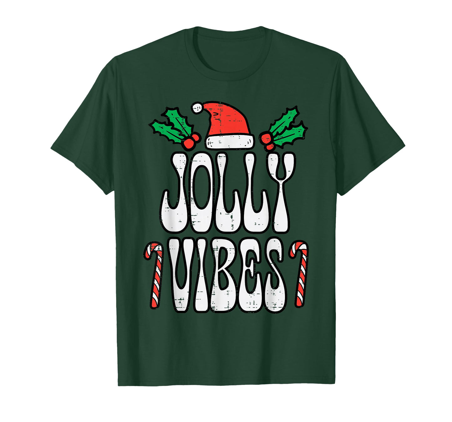 Christmas Jolly Vibes Retro Groovy Xmas Men Women Kids T-Shirt