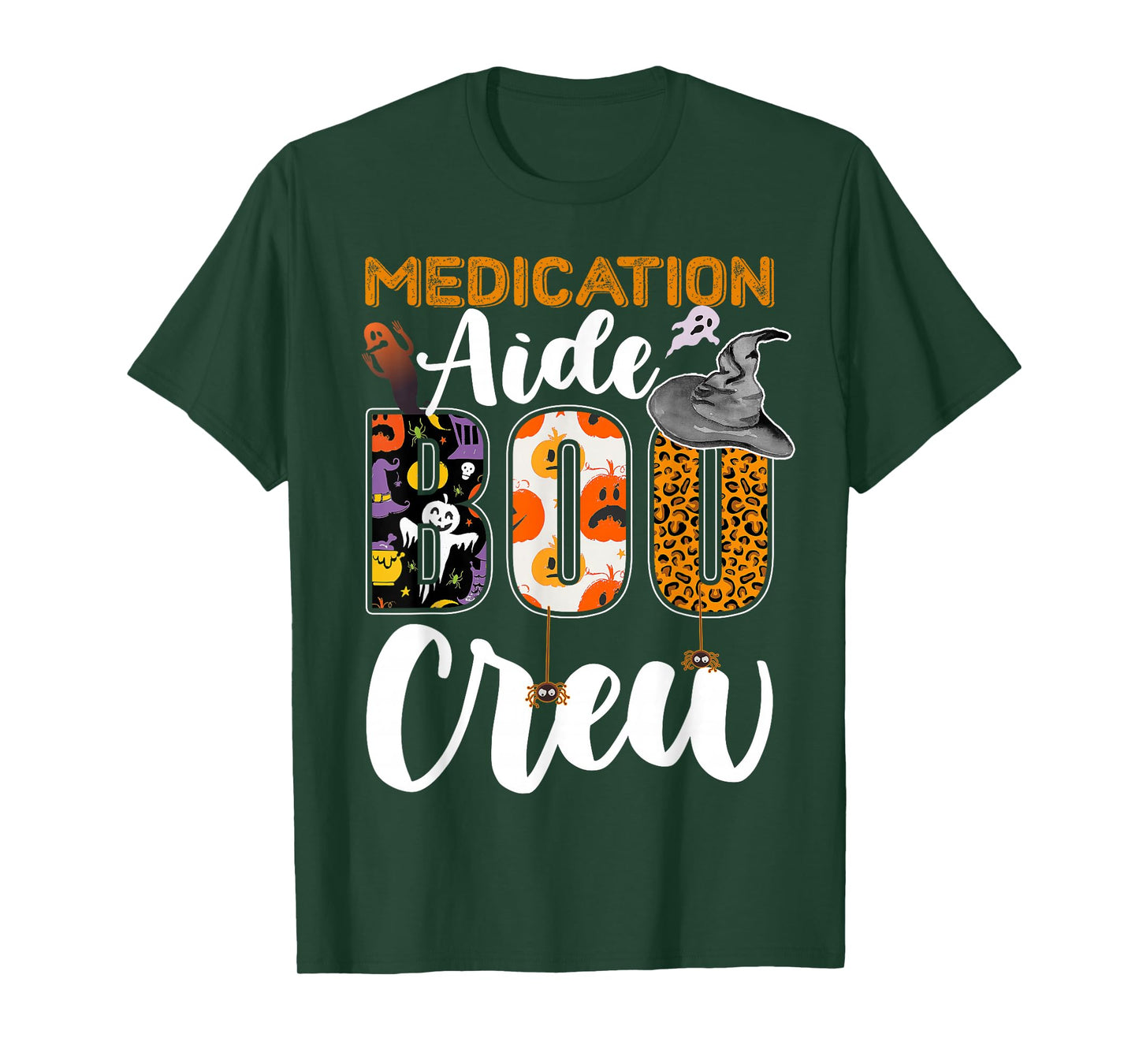 Medication Aide Boo Crew Halloween Match CMA T-Shirt