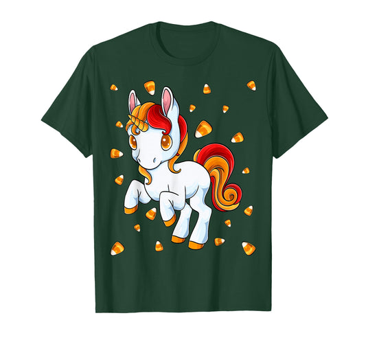 Unicorn Candy Corn Halloween Unicorn Costume Candicorn T-Shirt