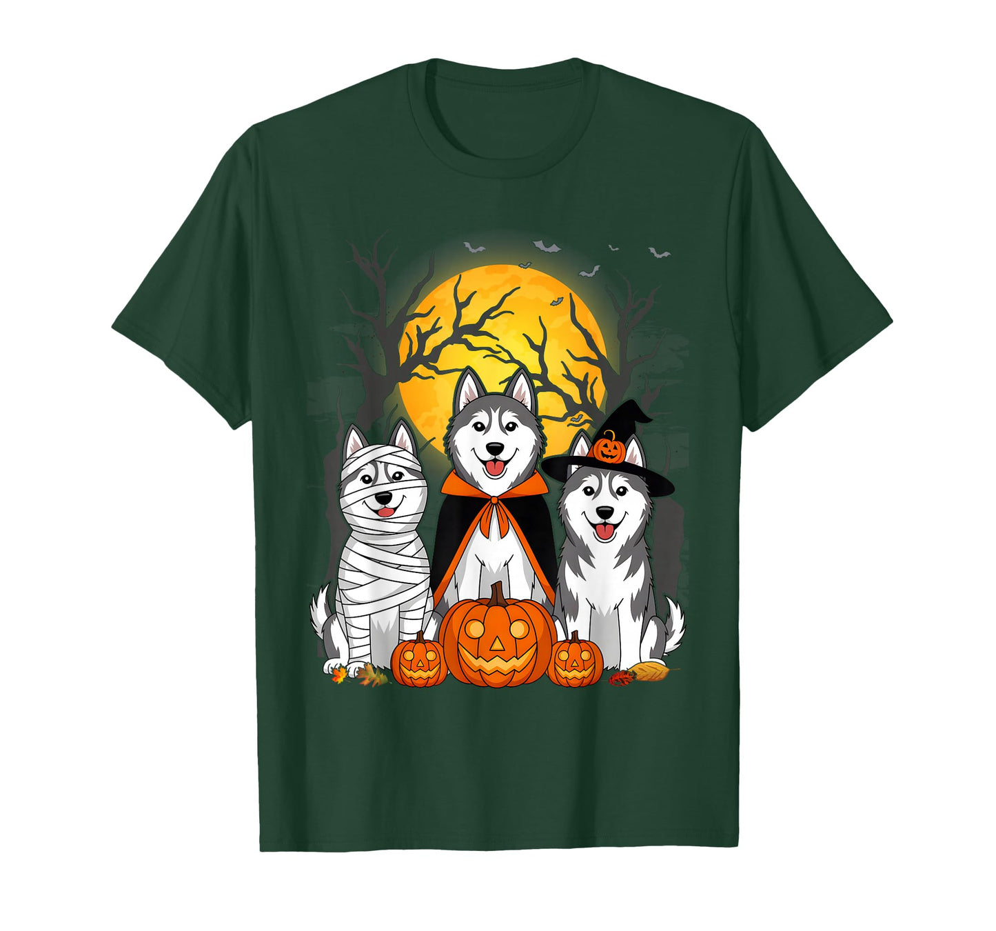 Funny Husky Ghost Dogs Halloween Husky Dog Mom Husky Lover T-Shirt