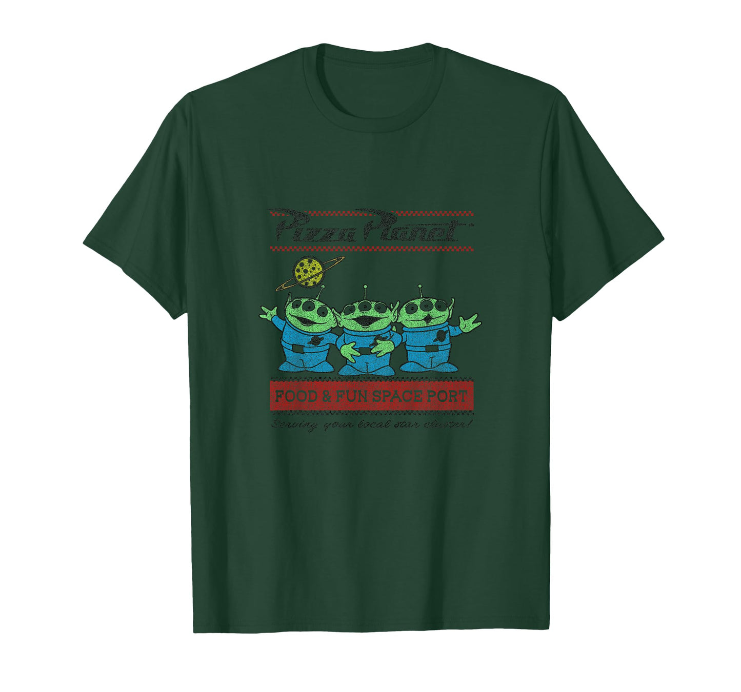 Kids Disney Pixar Toy Story Pizza Planet Aliens Vintage Youth T-Shirt