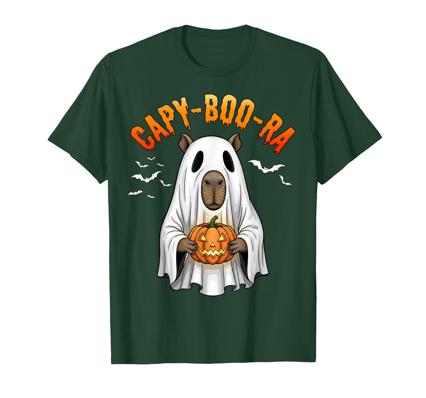 Fun Spooky Capybara Capy-Boo-ra Halloween Ghost Boo Costume T-Shirt
