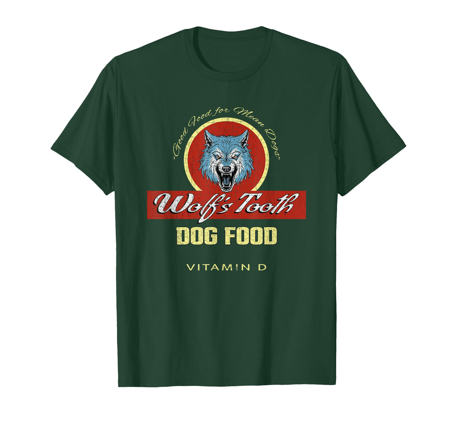Wolf's Tooth Dog Food | Classic Hollywood Movie Distressed T-Shirt