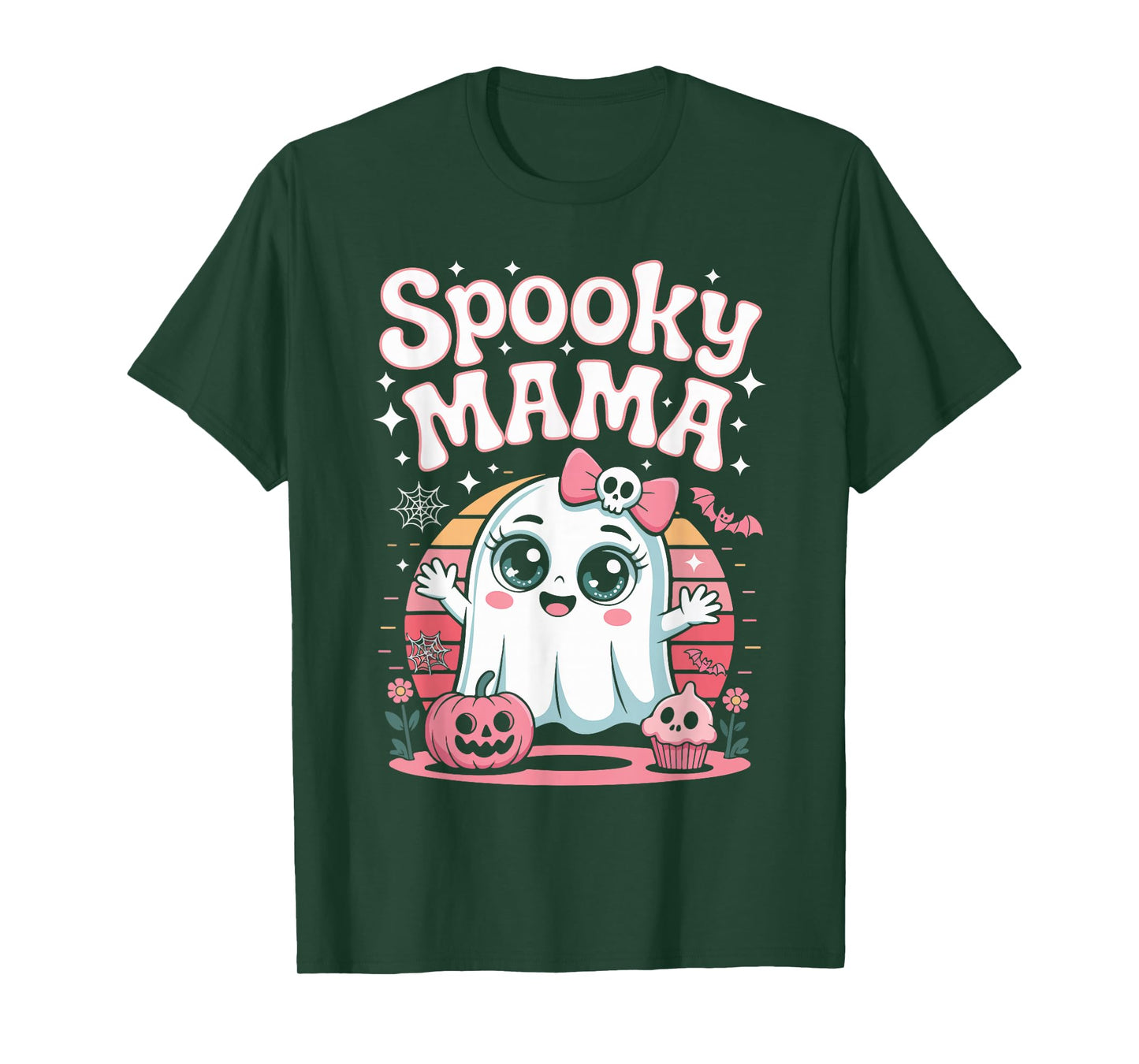 Spooky Mama Halloween Costume Funny Ghost T-Shirt