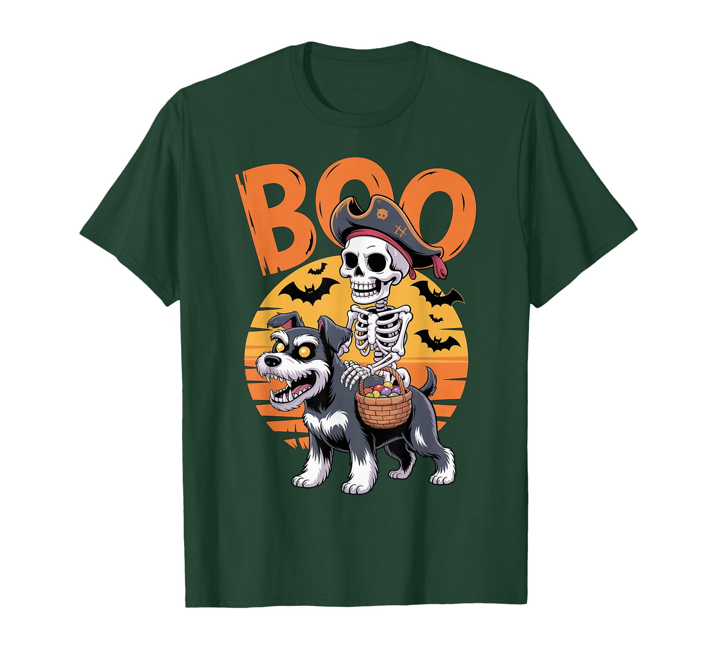 Spooky Mini Schnauzer Costume Miniature Schnauzer Halloween T-Shirt