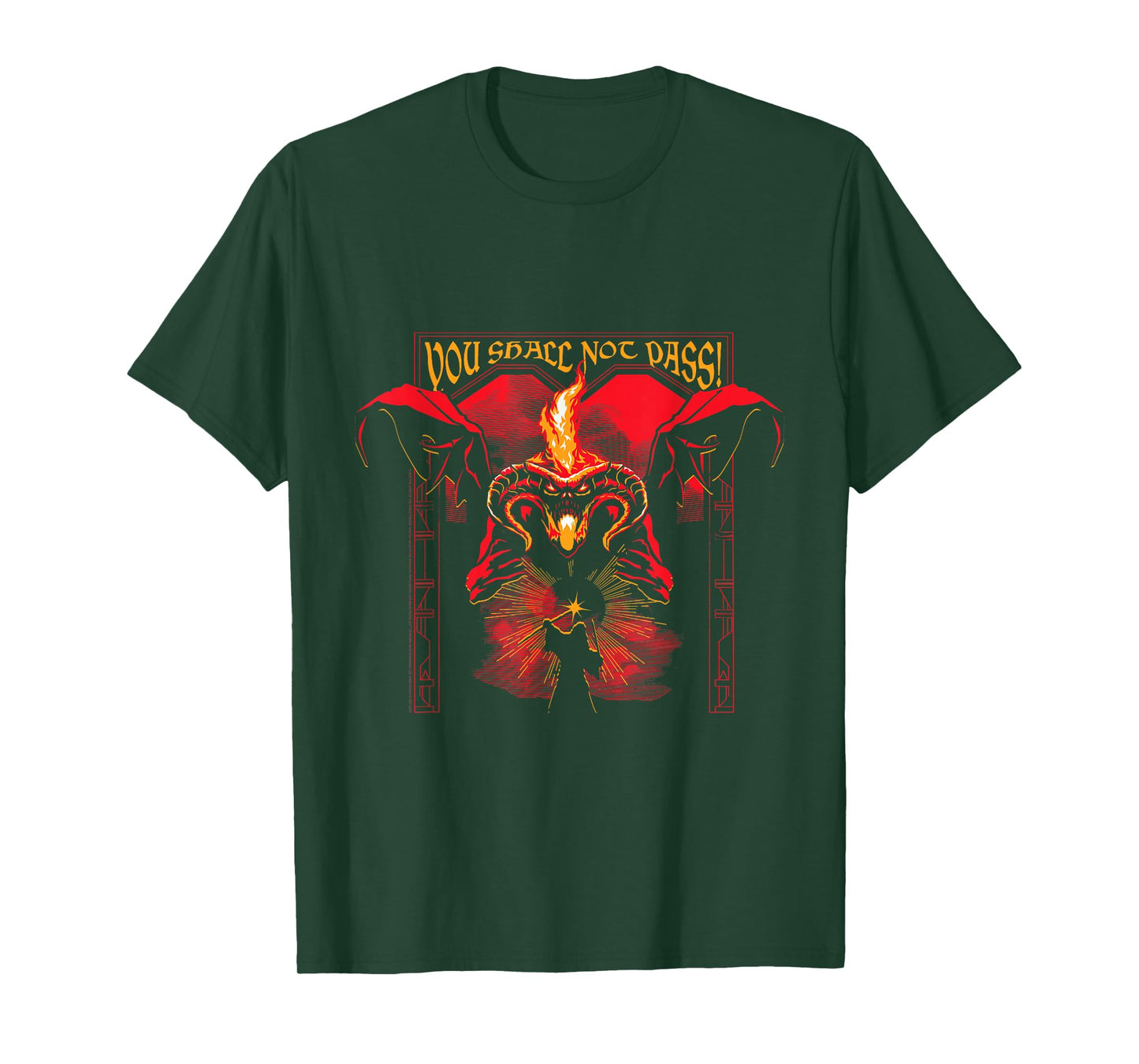 You Shall Not Pass Fantasy Wizard Art- THE LORD OF THE RINGS T-Shirt