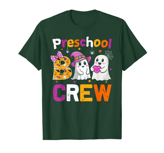 Preschool Boo Crew Funny Preschool Halloween Teacher Kids T-Shirt
